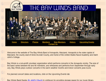 Tablet Screenshot of baywindsband.org